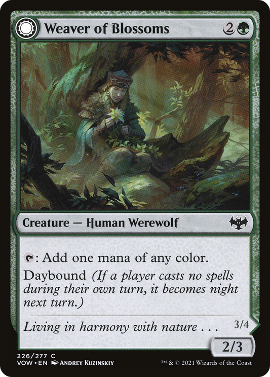 Weaver of Blossoms // Blossom-Clad Werewolf [Innistrad: Crimson Vow] Foil