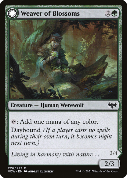 Weaver of Blossoms // Blossom-Clad Werewolf [Innistrad: Crimson Vow] Foil