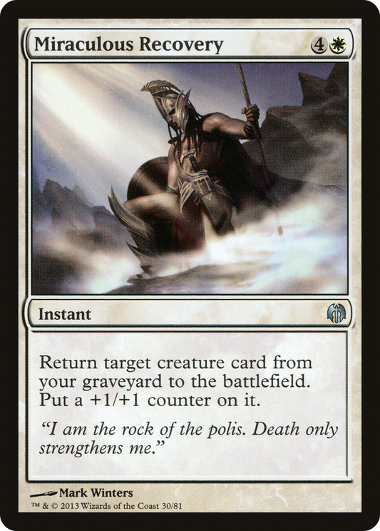 Miraculous Recovery [Duel Decks: Heroes vs. Monsters]