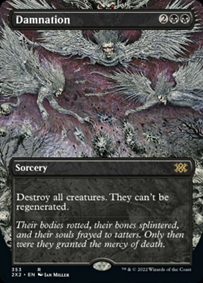 Damnation (Borderless Alternate Art) [Double Masters 2022] | Silver Goblin