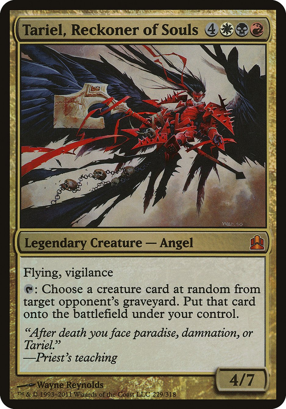 Tariel, Reckoner of Souls (Oversized) [Commander 2011 Oversized] | Silver Goblin