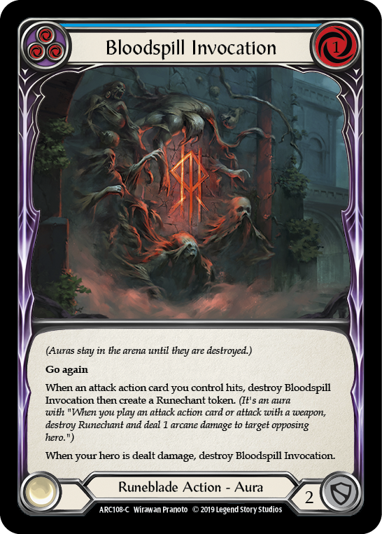 Bloodspill Invocation (Blue) 1st Edition  (ARC108) - Arcane Rising | Silver Goblin