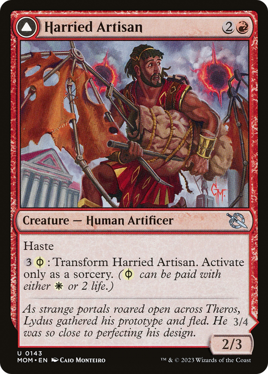 Harried Artisan // Phyrexian Skyflayer [March of the Machine] Foil