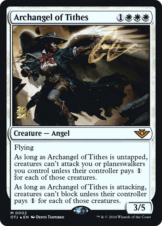 Archangel of Tithes [Outlaws of Thunder Junction Prerelease Promos]