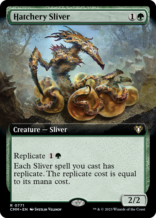 Hatchery Sliver (Extended Art) [Commander Masters] Foil