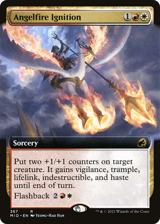 Angelfire Ignition (Extended Art) [Innistrad: Midnight Hunt] Foil