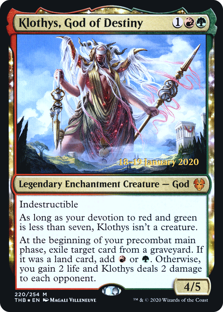 Klothys, God of Destiny [Theros Beyond Death Prerelease Promos] | Silver Goblin