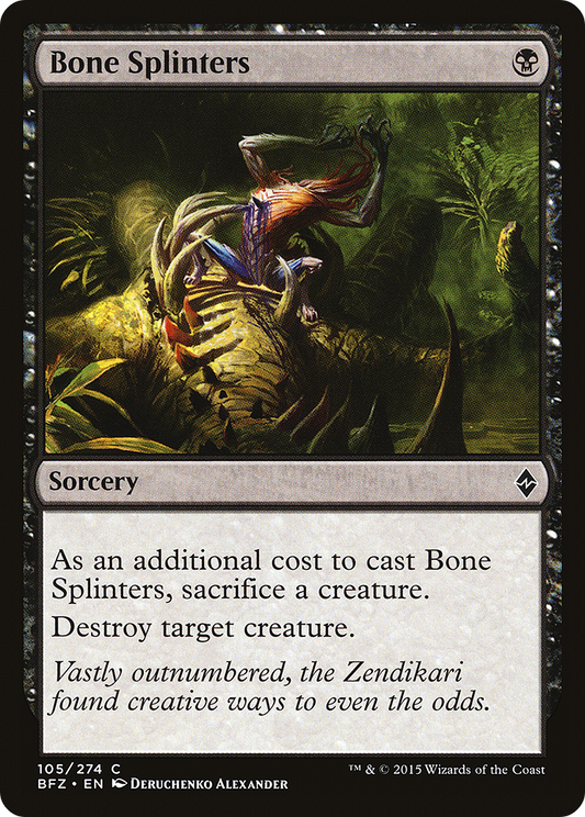 Bone Splinters [Battle for Zendikar] Foil