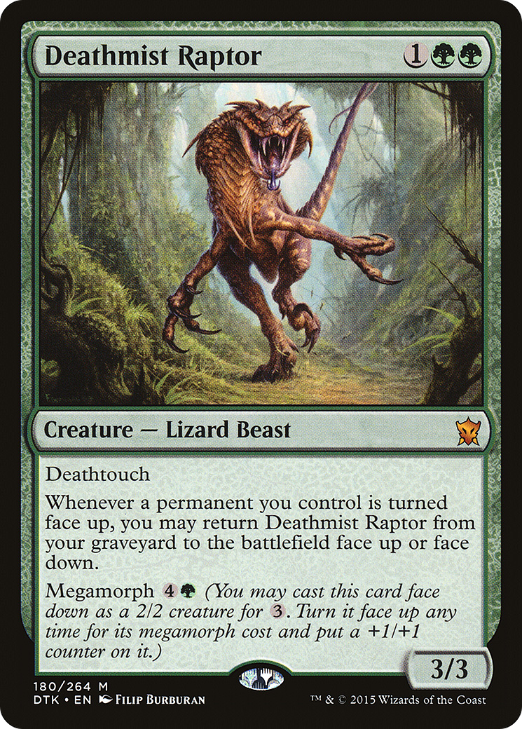 Deathmist Raptor [Dragons of Tarkir] Foil