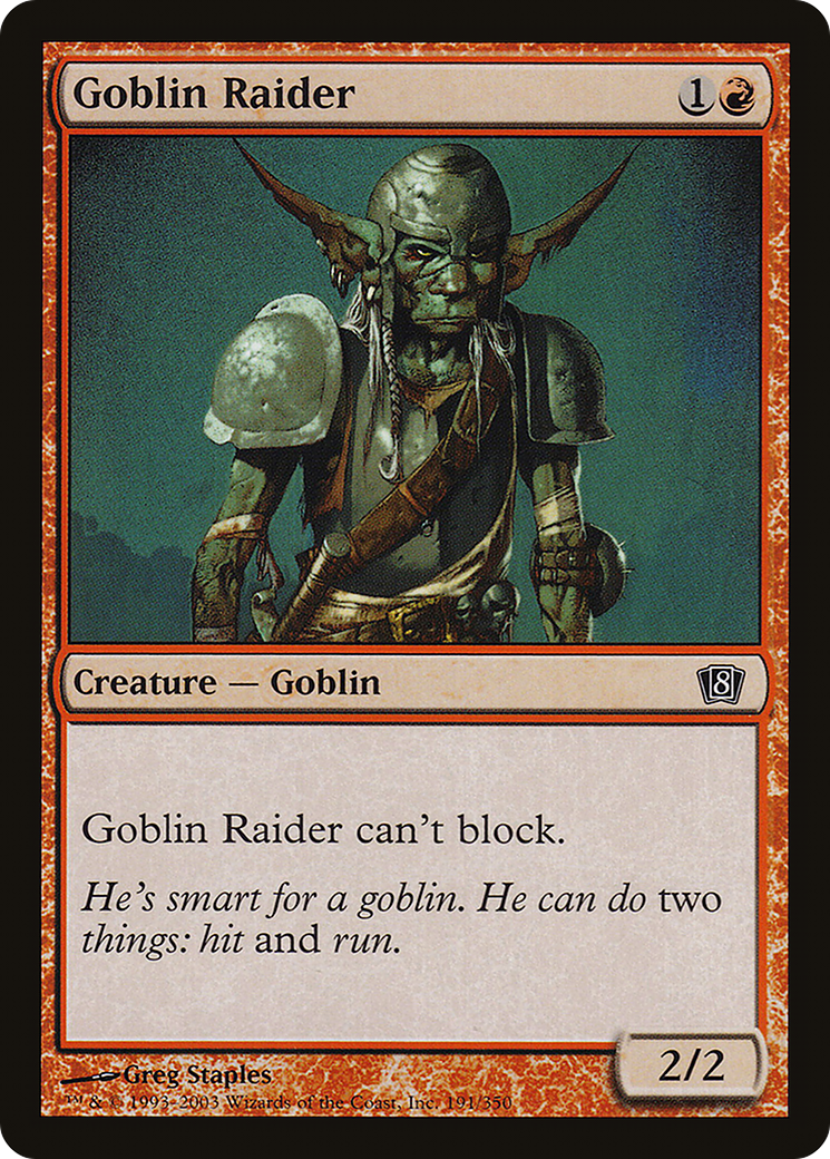 Goblin Raider (191) Foil - Eighth Edition