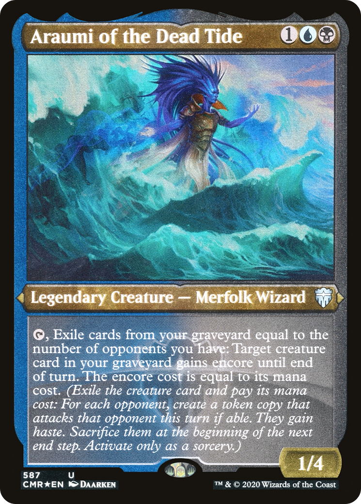 Araumi of the Dead Tide (Etched) [Commander Legends]