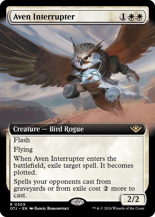 Aven Interrupter (Extended Art) [Outlaws of Thunder Junction] Foil