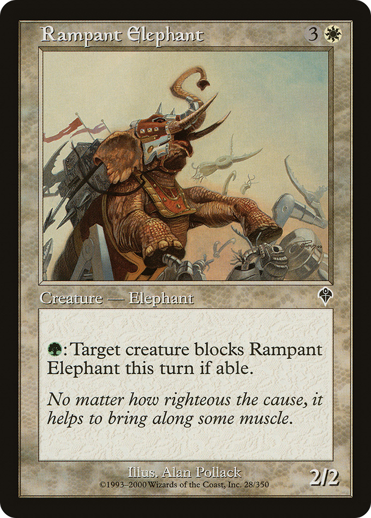 Rampant Elephant [Invasion] Foil
