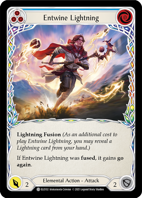 Entwine Lightning (Blue) [ELE102] (Tales of Aria)  1st Edition Rainbow Foil | Silver Goblin