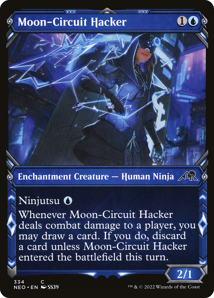 Moon-Circuit Hacker (Showcase Ninja) [Kamigawa: Neon Dynasty] | Silver Goblin