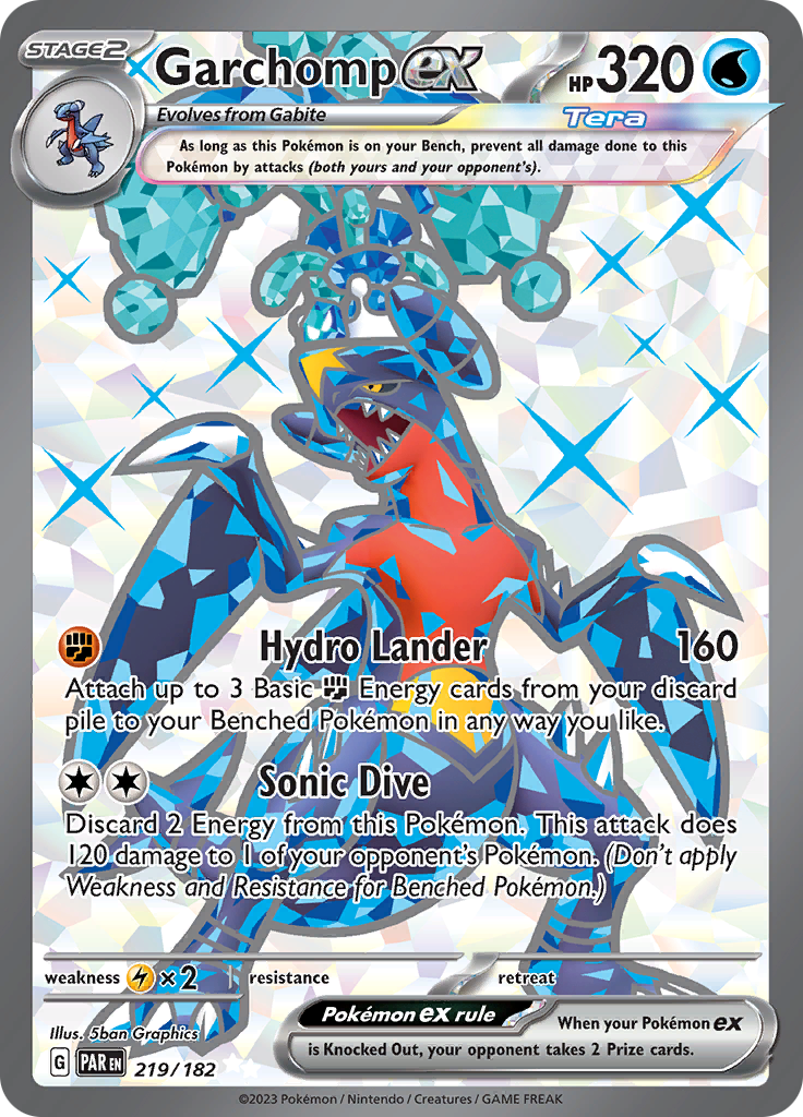 Garchomp ex (219/182) [Scarlet & Violet: Paradox Rift] | Silver Goblin