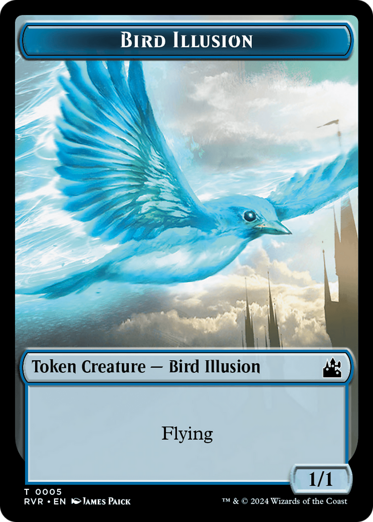 Goblin (0008) // Bird Illusion Double-Sided Token [Ravnica Remastered Tokens] | Silver Goblin