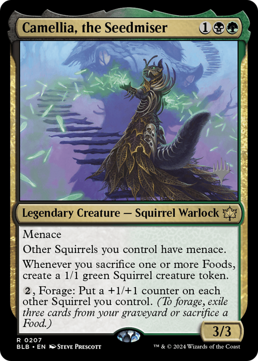 Camellia, the Seedmiser (Promo Pack) [Bloomburrow Promos] Foil
