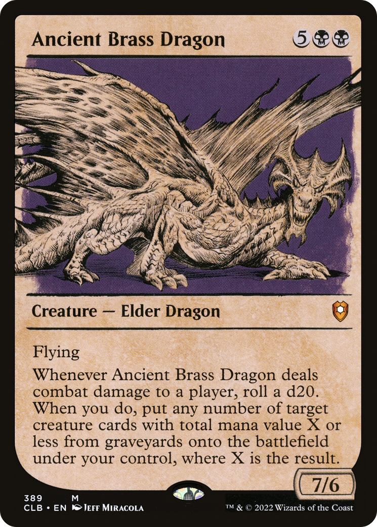 Ancient Brass Dragon (Showcase) [Commander Legends: Battle for Baldur's Gate] Foil