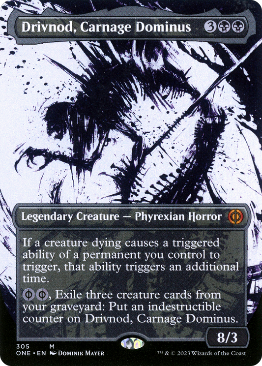 Drivnod, Carnage Dominus (Borderless Ichor) [Phyrexia: All Will Be One] Foil