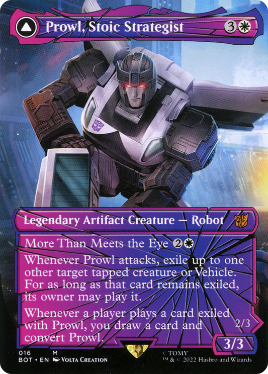 Prowl, Stoic Strategist // Prowl, Pursuit Vehicle (Shattered Glass) [Transformers] Foil