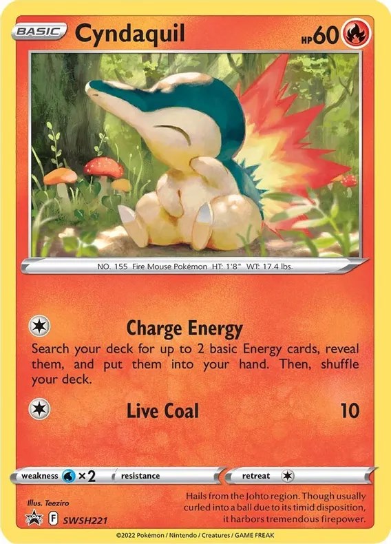 Cyndaquil (SWSH221) (Cosmos Holo) [Sword & Shield: Black Star Promos] | Silver Goblin