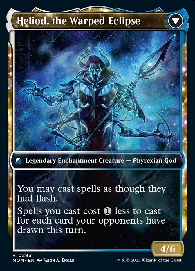Heliod, the Radiant Dawn // Heliod, the Warped Eclipse (Showcase Planar Booster Fun) [March of the Machine] Foil