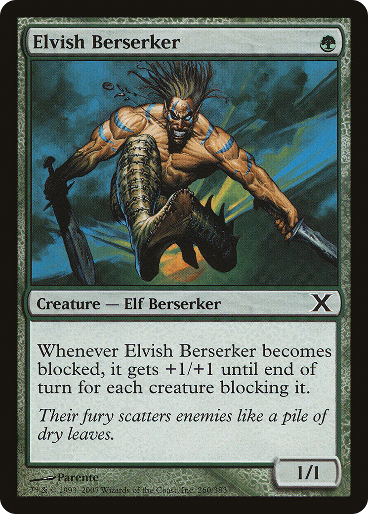 Elvish Berserker (260) Foil - Tenth Edition