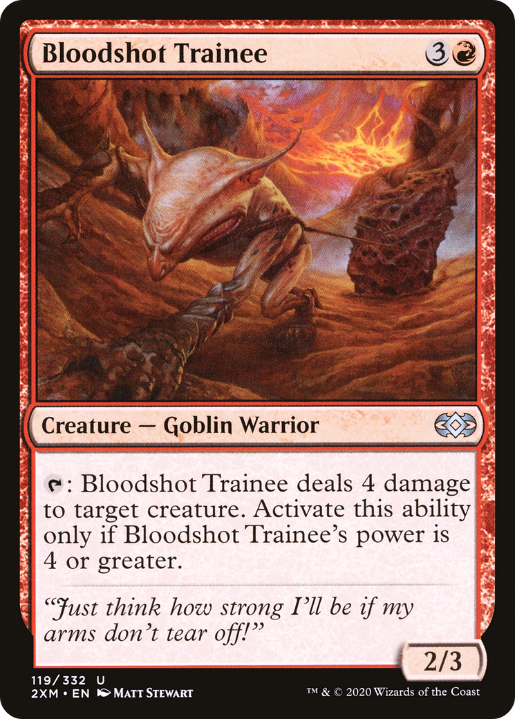 Bloodshot Trainee [Double Masters] | Silver Goblin