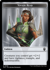 Forest Dryad // Vivien Reid Emblem Double-Sided Token [Modern Horizons 3 Commander Tokens] | Silver Goblin
