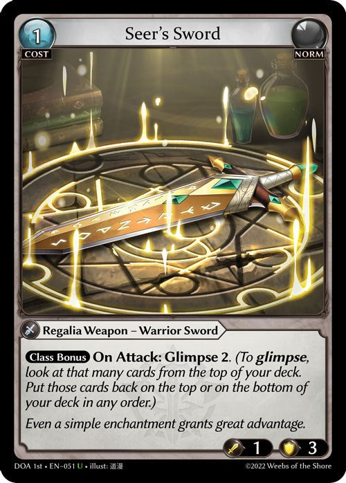 Seer's Sword (051) [Dawn of Ashes: 1st Edition] Foil