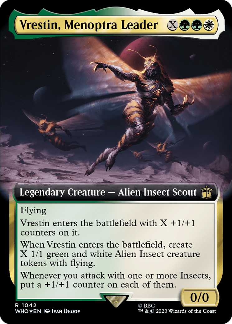 Vrestin, Menoptra Leader (Extended Art) (Surge Foil) [Doctor Who] | Silver Goblin