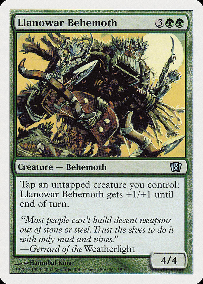 Llanowar Behemoth (8th Edition) [Oversize Cards] | Silver Goblin