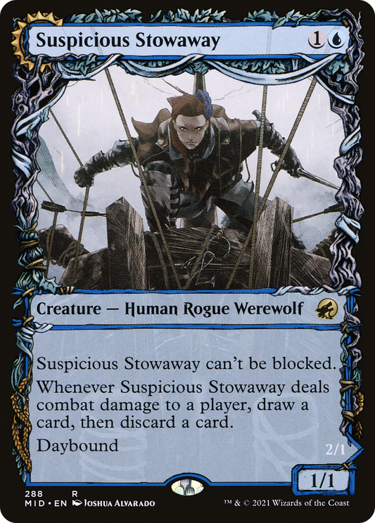 Suspicious Stowaway // Seafaring Werewolf (Showcase Equinox) [Innistrad: Midnight Hunt] Foil