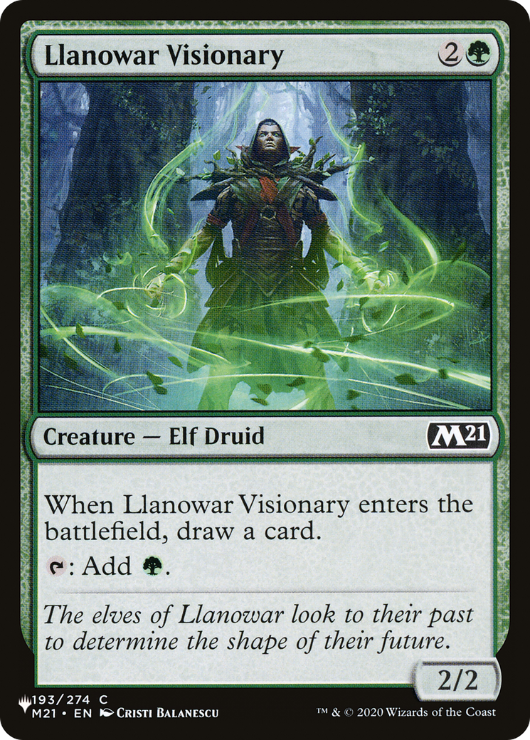 Llanowar Visionary [The List Reprints] | Silver Goblin