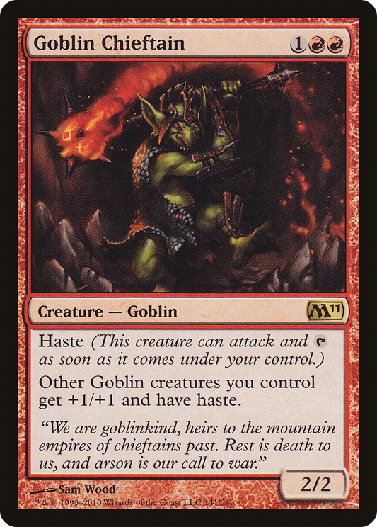 Goblin Chieftain [Magic 2011] Foil