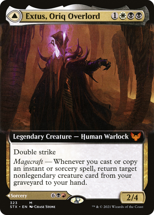 Extus, Oriq Overlord // Awaken the Blood Avatar (Extended Art) [Strixhaven: School of Mages] Foil