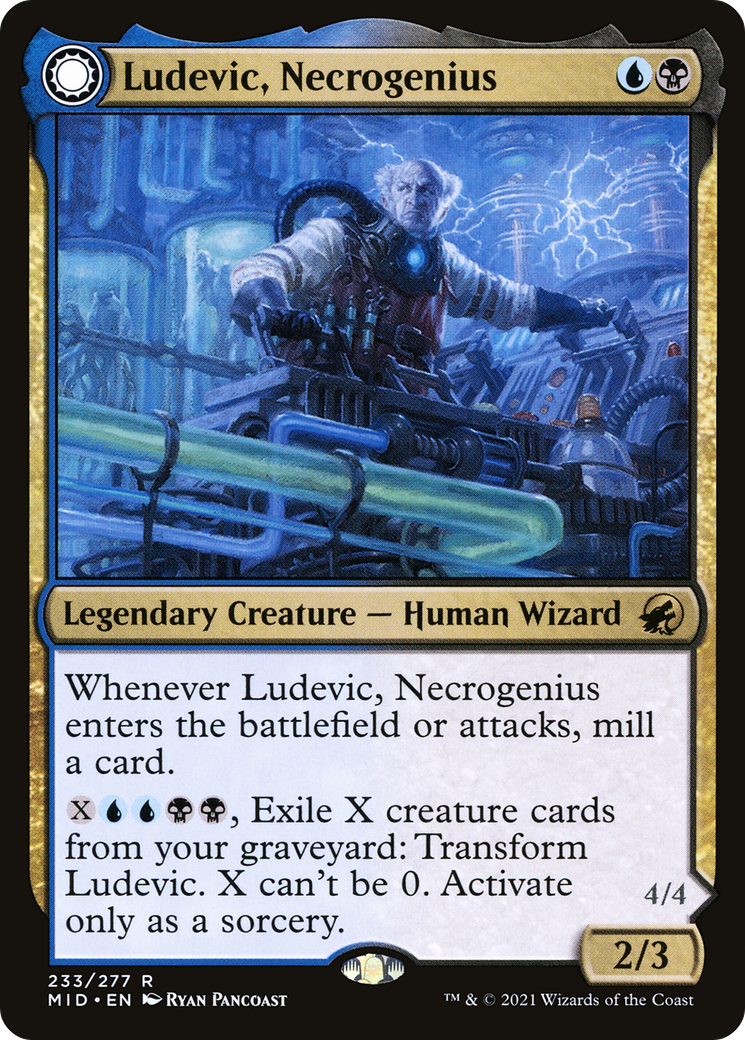Ludevic, Necrogenius // Olag, Ludevic's Hubris [Innistrad: Midnight Hunt] Foil
