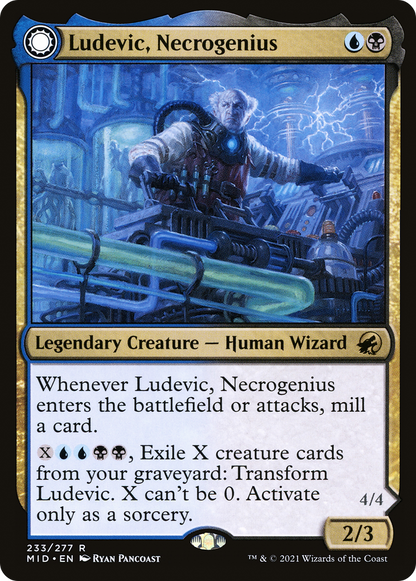 Ludevic, Necrogenius // Olag, Ludevic's Hubris [Innistrad: Midnight Hunt] Foil