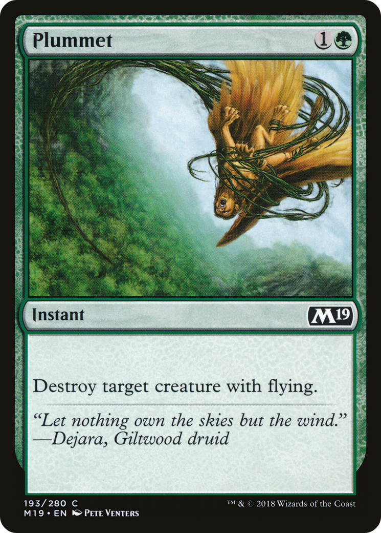 Plummet [Core Set 2019] Foil