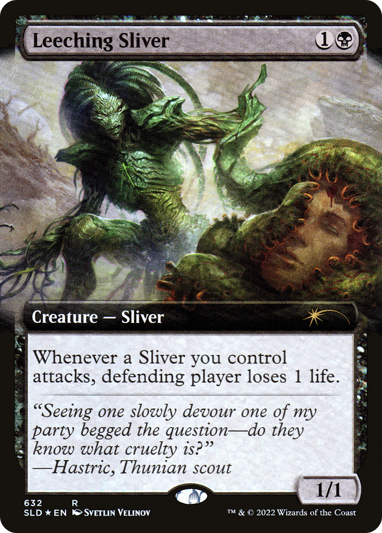 Leeching Sliver (Extended Art) [Secret Lair Drop Promos] | Silver Goblin