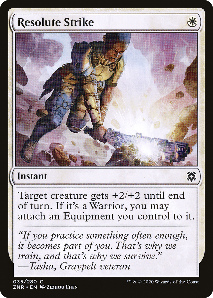 Resolute Strike (035) Foil - Zendikar Rising