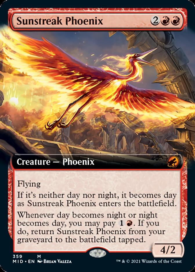 Sunstreak Phoenix (Extended Art) [Innistrad: Midnight Hunt] | Silver Goblin