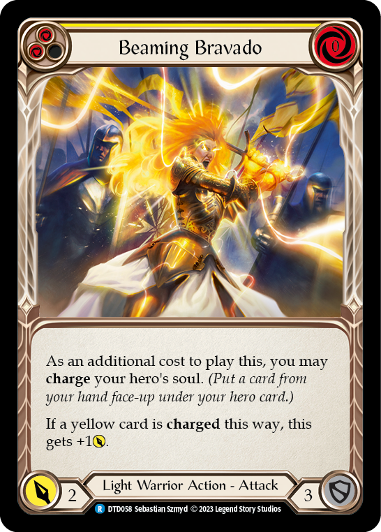 Beaming Bravado (Yellow) [DTD058] (Dusk Till Dawn)  Rainbow Foil | Silver Goblin