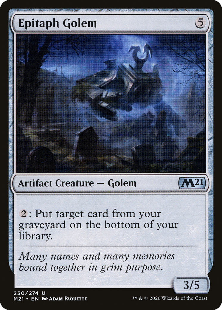 Epitaph Golem [Core Set 2021] Foil