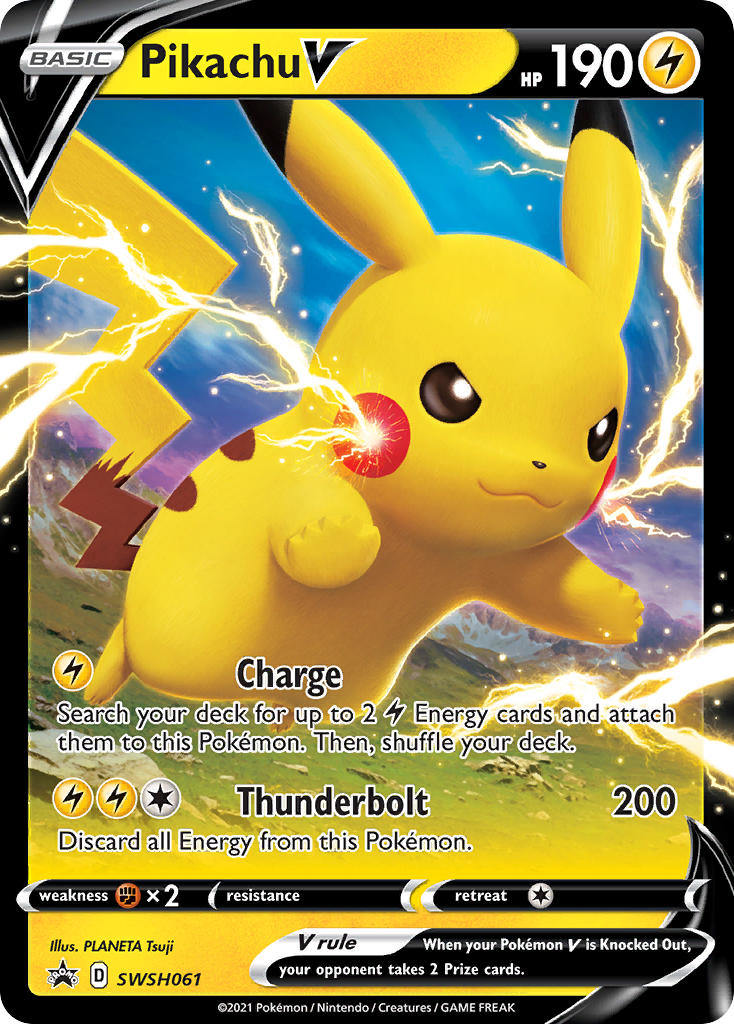 Pikachu V (SWSH061) (Jumbo Card) [Sword & Shield: Black Star Promos] | Silver Goblin