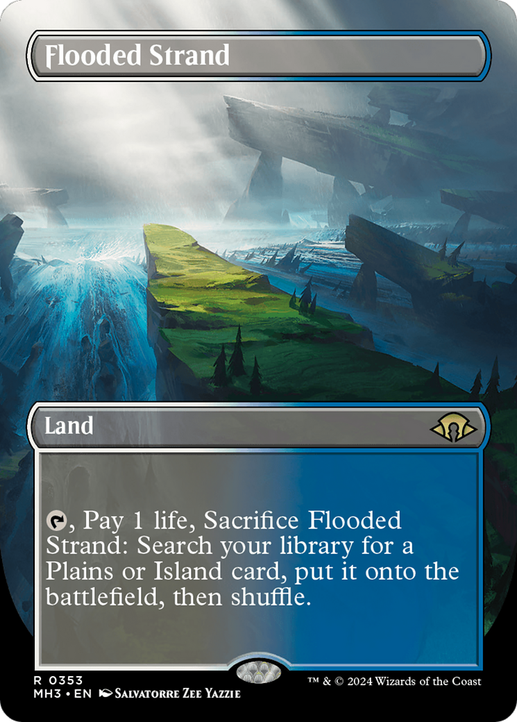 Flooded Strand (Borderless) [Modern Horizons 3] Foil