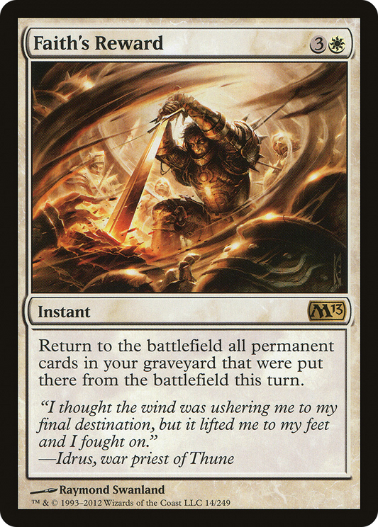 Faith's Reward [Magic 2013] Foil