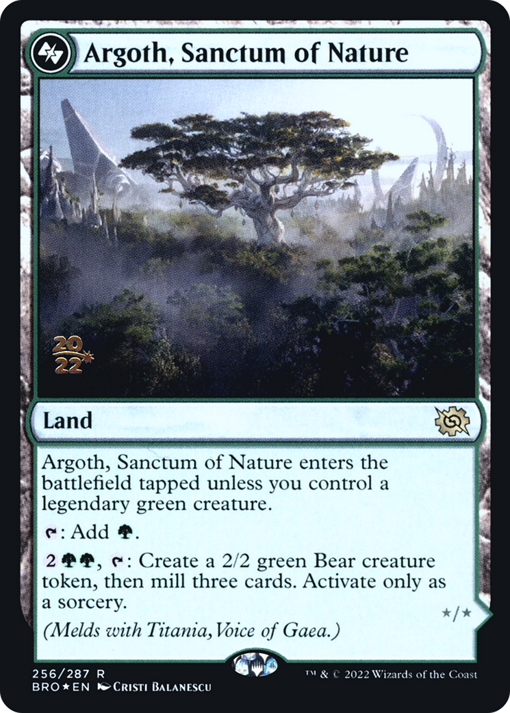 Argoth, Sanctum of Nature [The Brothers' War Prerelease Promos] | Silver Goblin