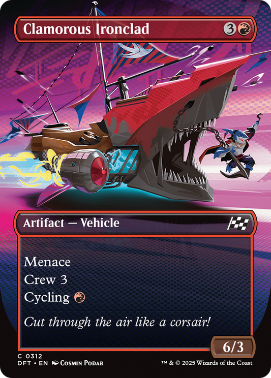 Clamorous Ironclad (Borderless) Foil (312) - Aetherdrift